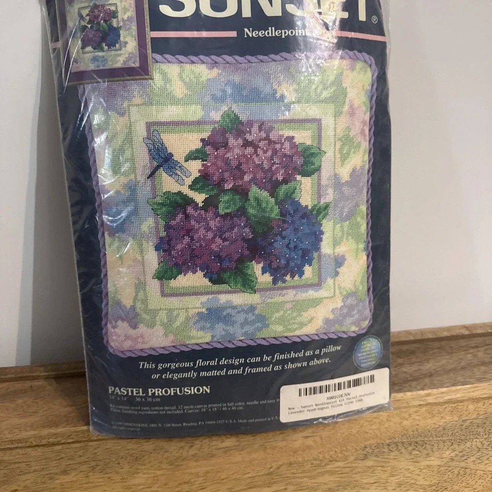 Sunset PASTEL PROFUSION Floral Needlepoint Kit 14